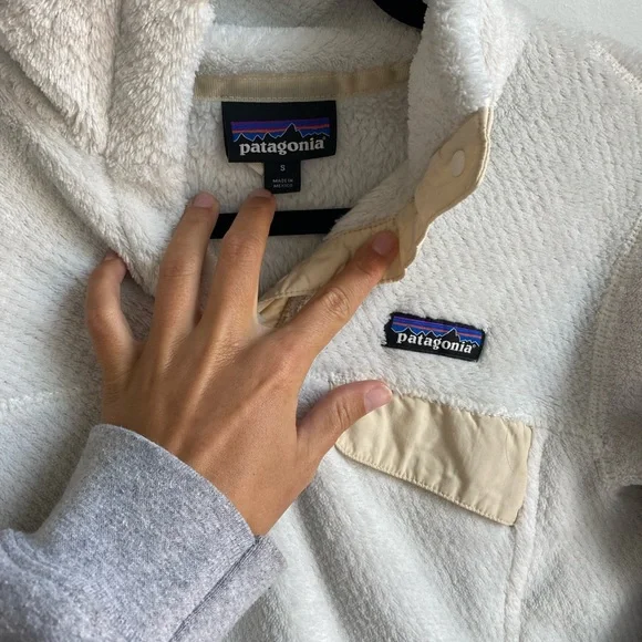 Patagonia white fleece pullover - Picture 4 of 5
